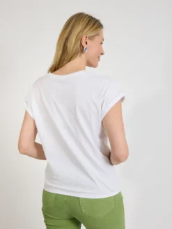 Biały t-shirt damski z nadrukiem