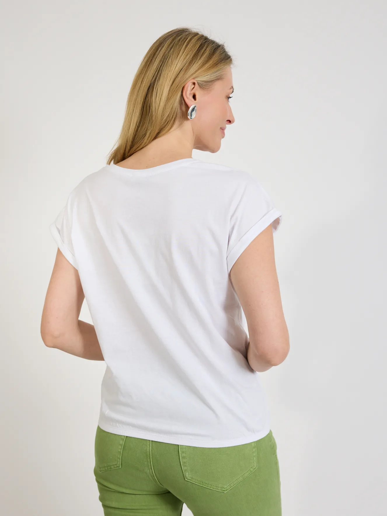 Biały t-shirt damski z nadrukiem