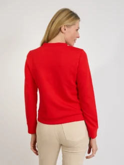Bluza damska czerwona z nadrukiem