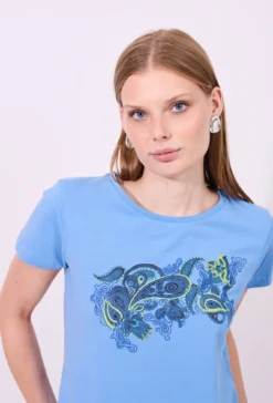 Bluzka z nadrukiem paisley