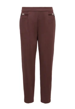 Brązowe spodnie damskie eleganckie