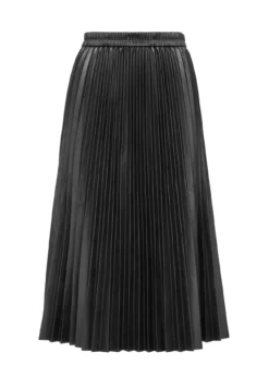 Czarna plisowana spódnica midi
