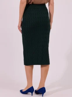 Elegancka dzianinowa spódnica midi