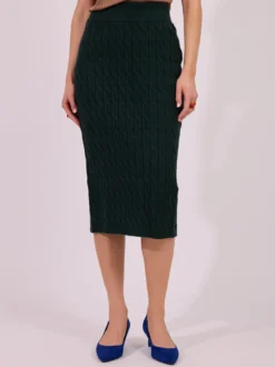 Elegancka dzianinowa spódnica midi