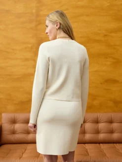 Elegancka spódnica ołówkowa ecru