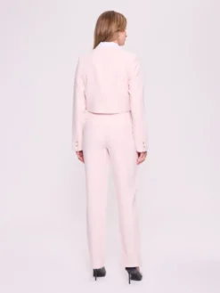 Eleganckie spodnie w kolorze pudrowego różu