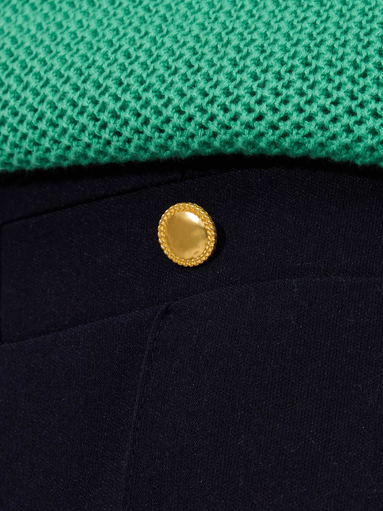 Eleganckie szerokie spodnie w kolorze granatowym