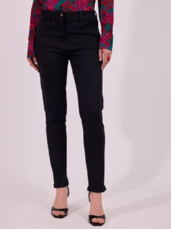 Granatowe jeansy slim fit