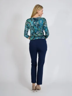 Granatowe spodnie damskie eleganckie