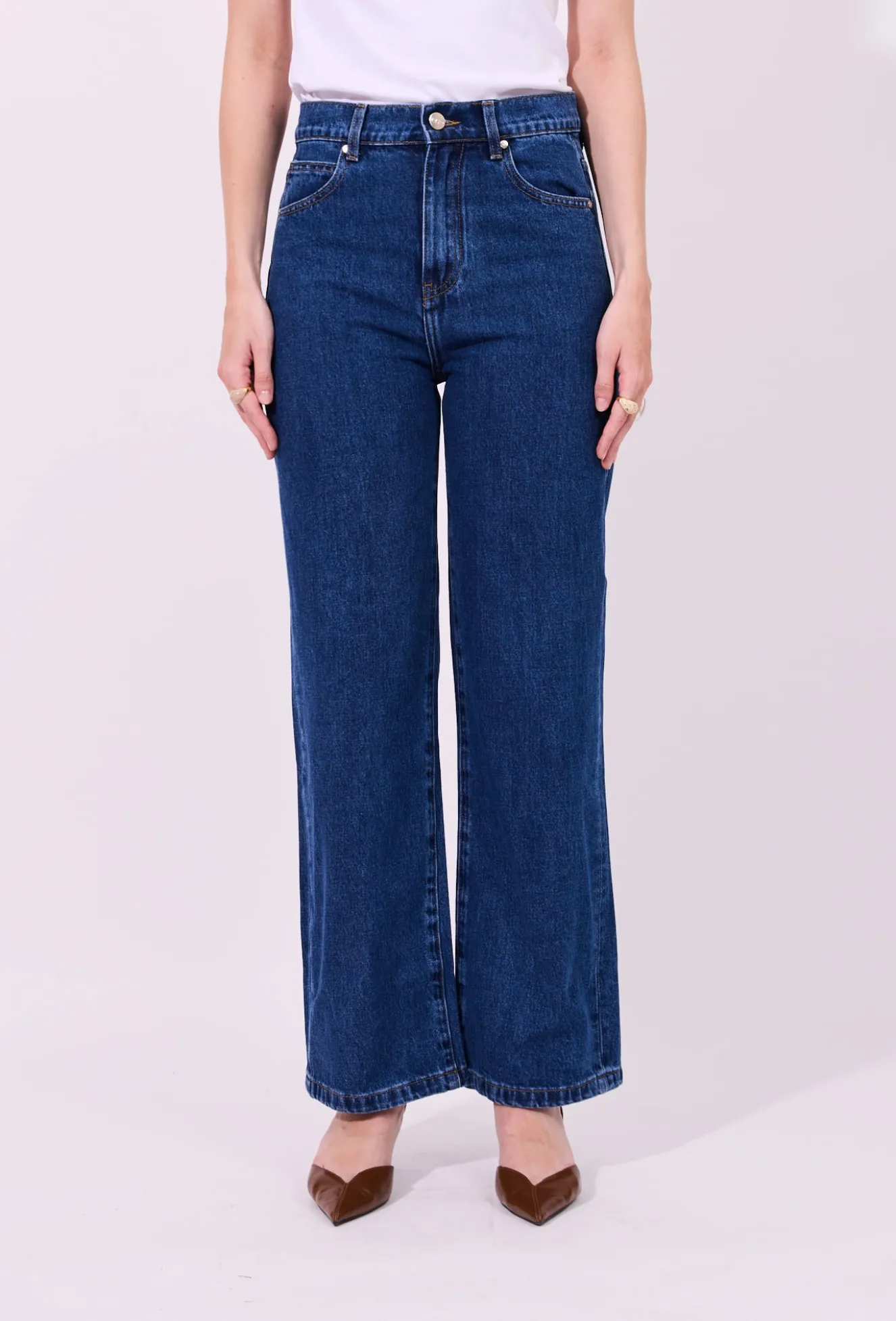 Jeansy z szeroką nogawką