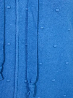 Niebieski sweter damski z kapturem