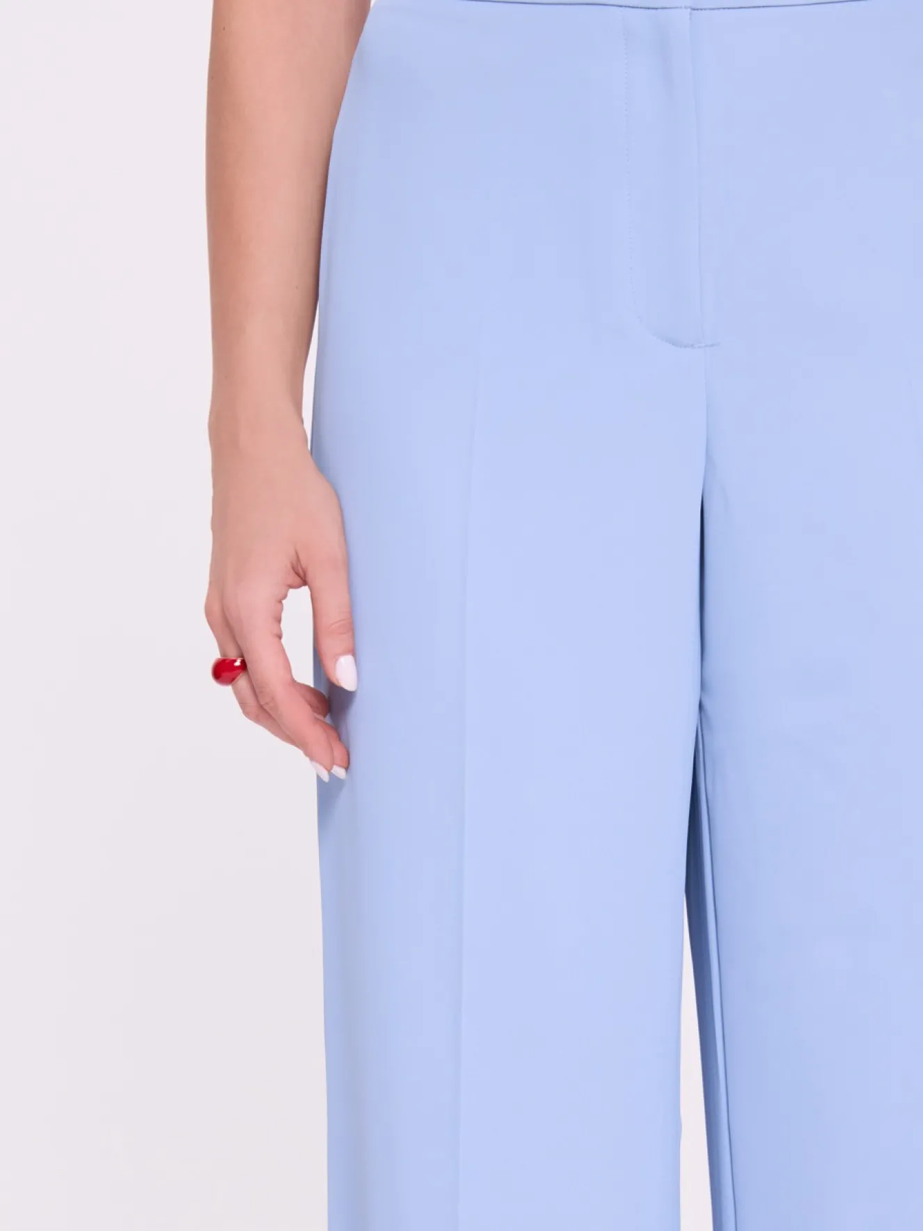 Spodnie damskie wide leg błękitne