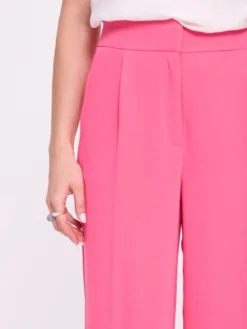Spodnie damskie wide leg różowe