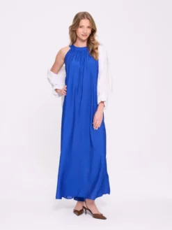 Sukienka maxi z dekoltem halter