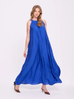Sukienka maxi z dekoltem halter
