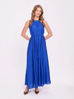 Sukienka maxi z dekoltem halter