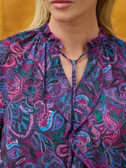 Sukienka paisley z falbanami