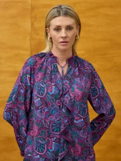 Sukienka paisley z falbanami