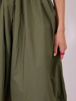 Sukienka typu bombka w kolorze khaki