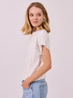 Sweter Oversize w Geometryczny Wzór