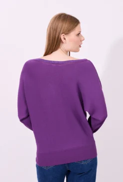 Sweter z dekoltem w serek