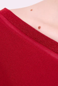 Sweter z dekoltem w serek