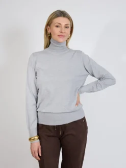 Sweter z golfem damski