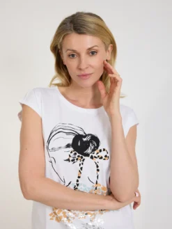 T-shirt damski biały