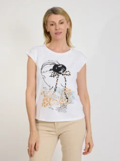 T-shirt damski biały