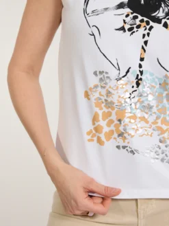 T-shirt damski biały