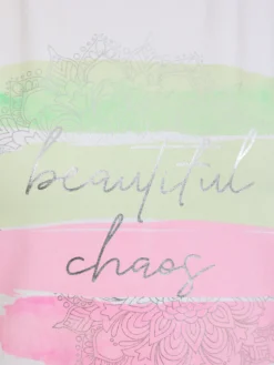 T-shirt damski biały z nadrukiem Beautiful Chaos
