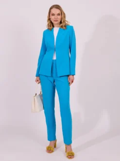 Turkusowy żakiet damski elegancki