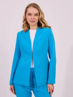Turkusowy żakiet damski elegancki