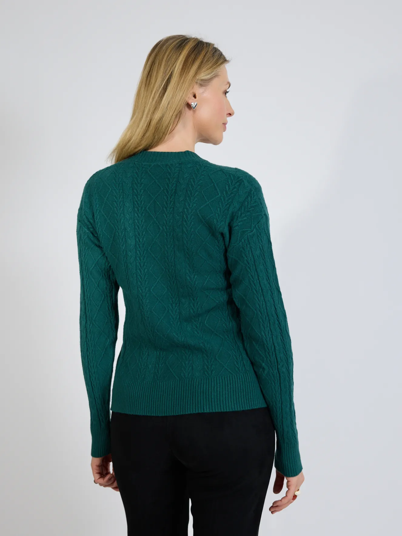 Zielony kardigan damski zapinany