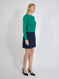 Zielony sweter damski elegancki z fakturą